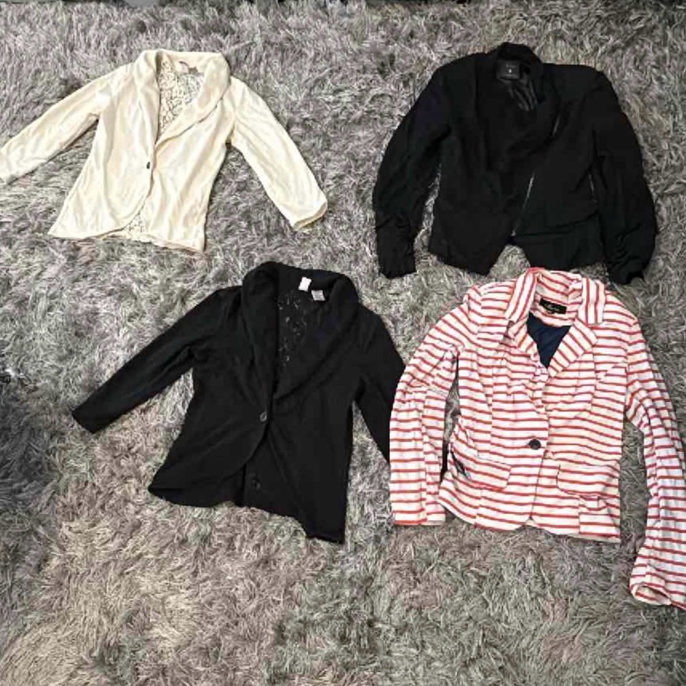 Bundle Chic Striped Red and White Women's Blazer